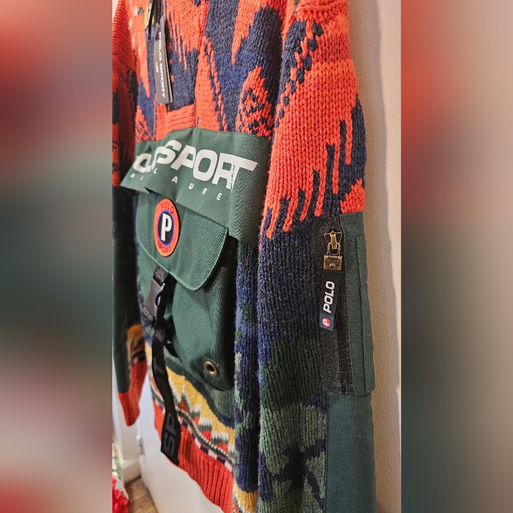 Polo Sport Ralph Lauren Outdoorsman Southwestern Lambswool Knit Sweater Men's M - Picture 11 of 15